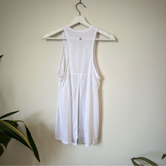 Lululemon All Tied Up Tank in Heathered White - Picture 5 of 7